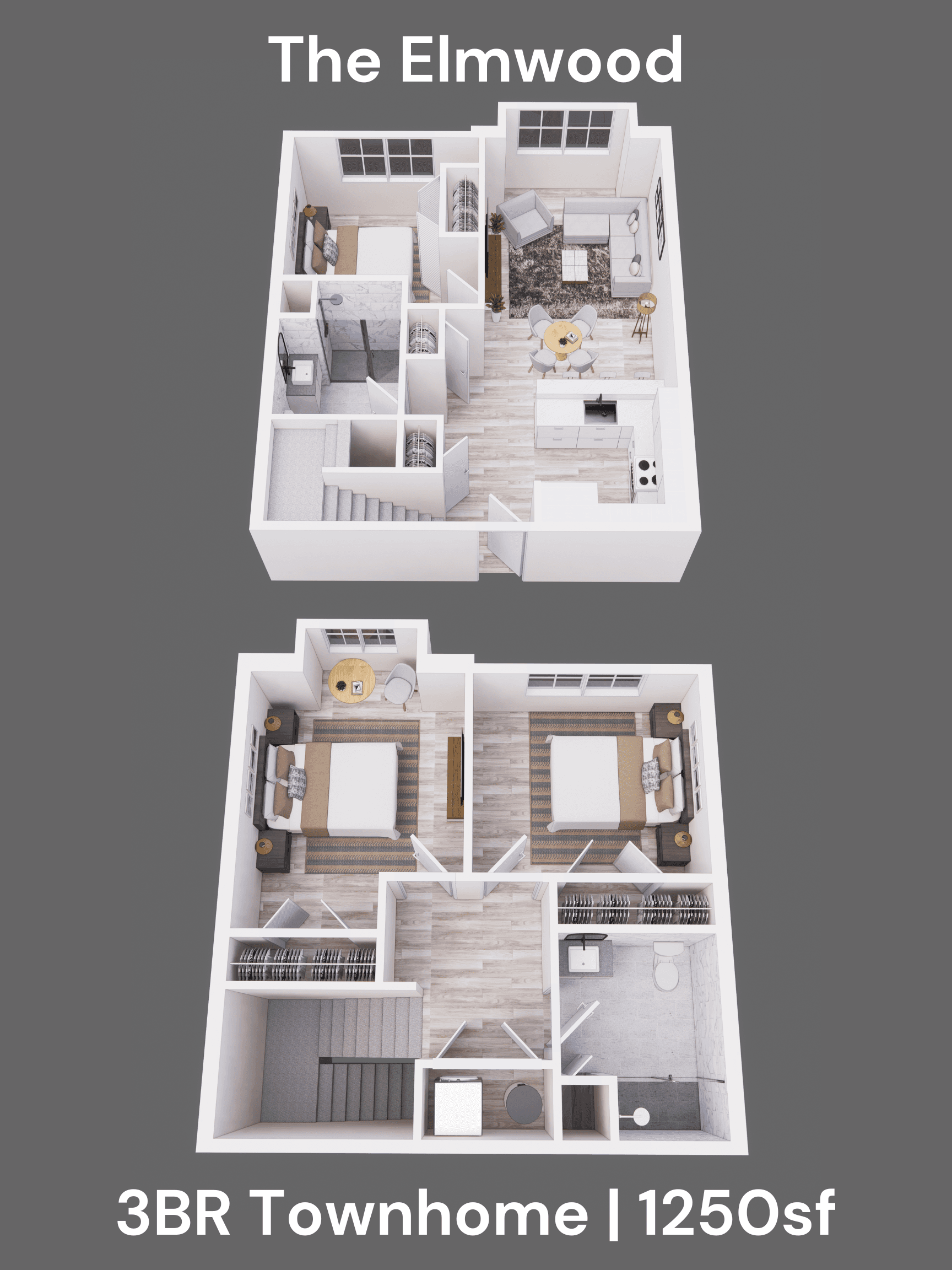 3 BR floor plan